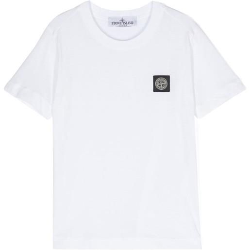 STONE ISLAND t-shirt con mini logo frontale bianco / 2a