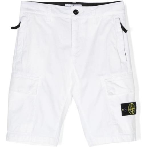 STONE ISLAND shorts in tessuto bianco / 8a
