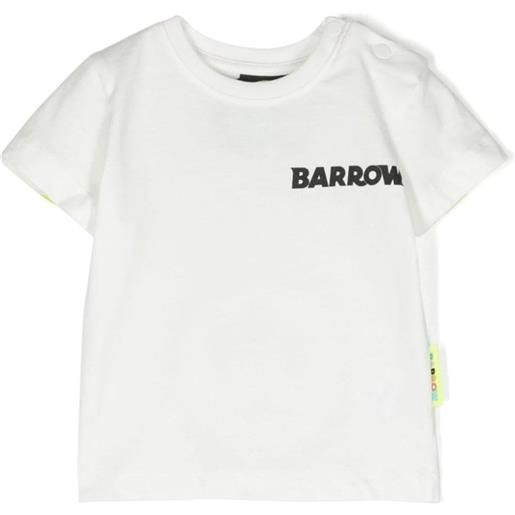 BARROW t-shirt logata con stampa smiley bianco / 9m