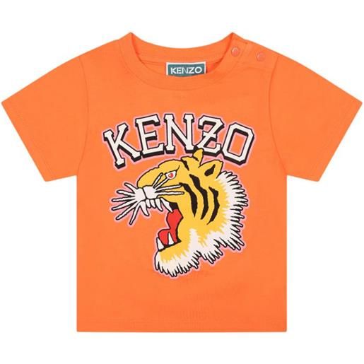 KENZO t-shirt con motivo tiger arancione / 6m
