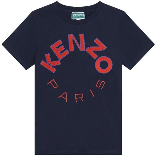 KENZO t-shirt con logo sul fronte blu / 2a