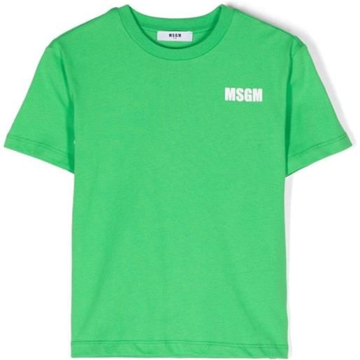 MSGM t-shirt con logo a contrasto verde / 4a