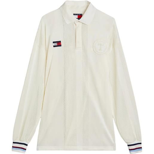TOMMY HILFIGER COLLECTION polo rugby varsity bianco / s