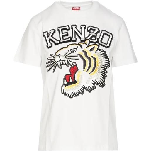 KENZO t-shirt con motivo tiger bianco / xs
