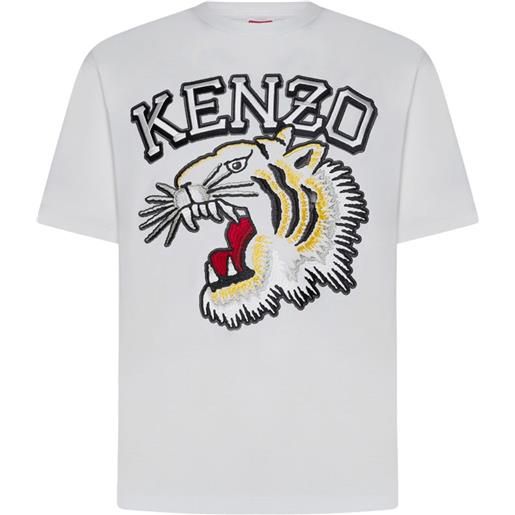 KENZO t-shirt con motivo tiger bianco / s