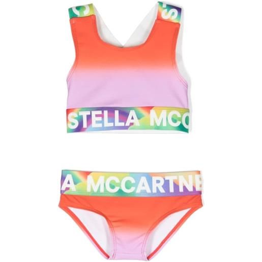 STELLA MCCARTNEY KIDS bikini con logo corallo stampato multicolor / 2a