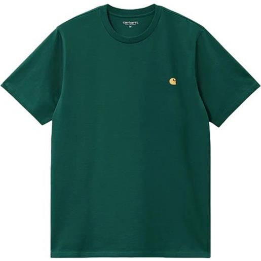 CARHARTT WIP t-shirt con mini logo verde / s