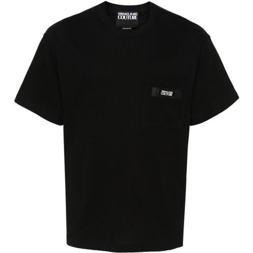 VERSACE JEANS COUTURE t-shirt con taschino logato nero / s