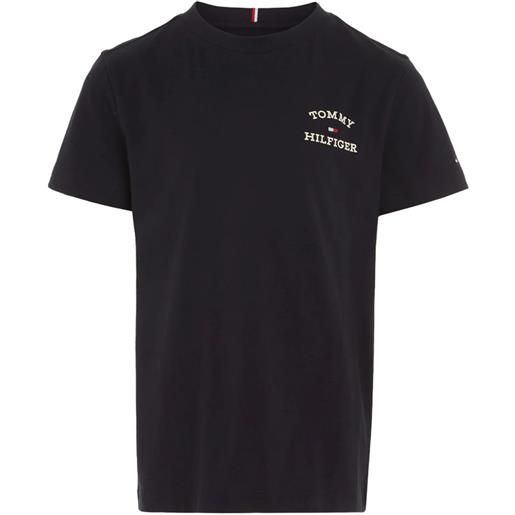 TOMMY HILFIGER t-shirt con mini stampa logata blu / 8a