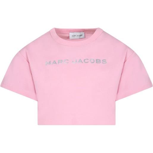 THE MARC JACOBS t-shirt con logo stampato sul davanti rosa / 2a