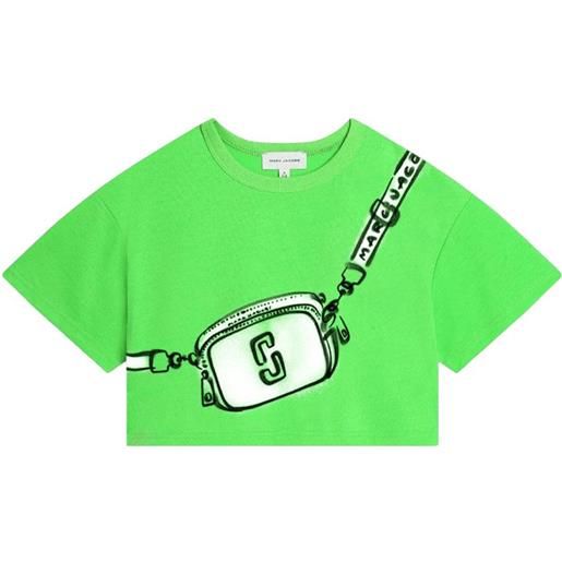 THE MARC JACOBS t-shirt con borsetta stampata verde / 2a