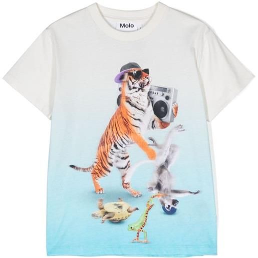 MOLO t-shirt con stampa dance animals neutro / 2a