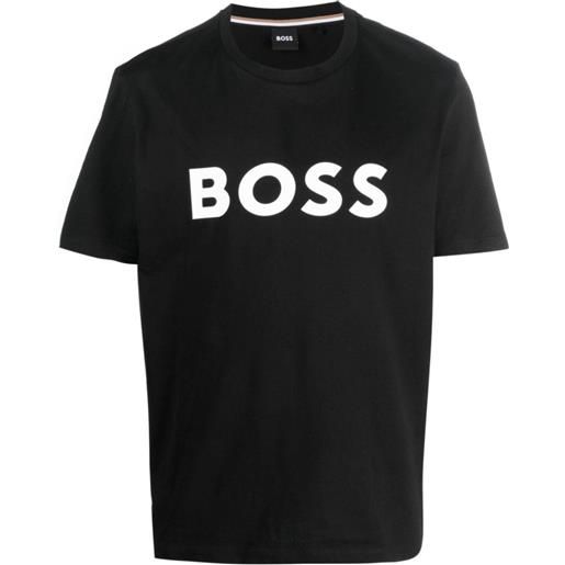 BOSS t-shirt con logo frontale nero / s