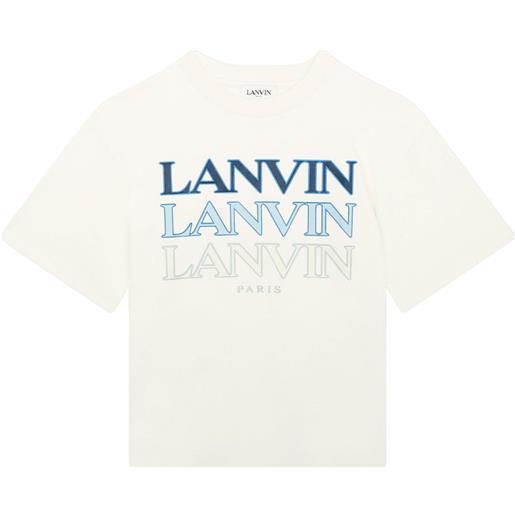 LANVIN t-shirt con logo multicolor neutro / 4a