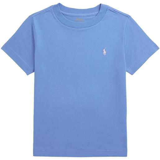 RALPH LAUREN t-shirt con logo ricamato a contrasto blu / 2a