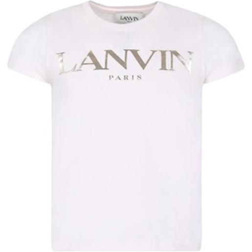 LANVIN t-shirt con logo sul davanti rosa / 4a