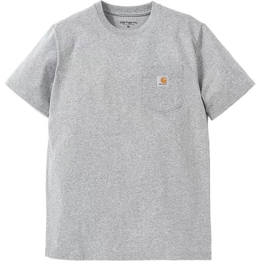 CARHARTT WIP t-shirt con mini logo grigio / s