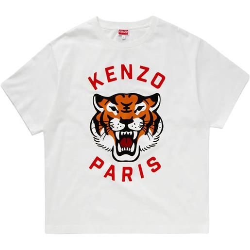 KENZO t-shirt con motivo tiger bianco / s