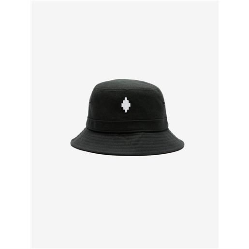 MARCELO BURLON cappello bucket con logo a contrasto nero / tu