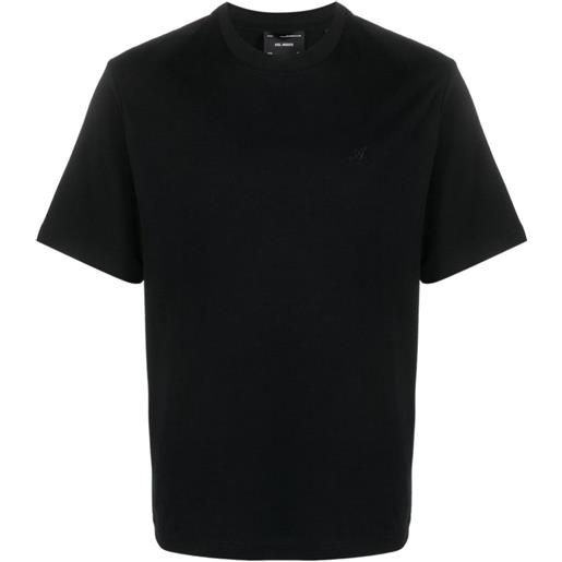 AXEL ARIGATO t-shirt con logo tono su tono nero / s