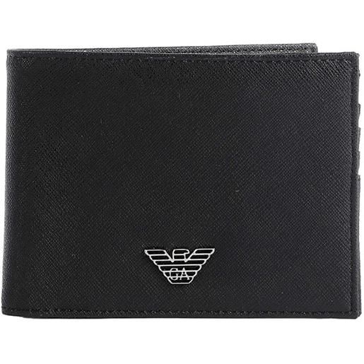 EMPORIO ARMANI portafoglio con logo nero / tu