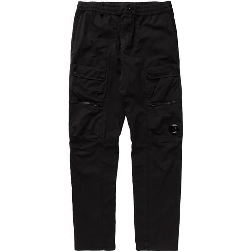 C.P. COMPANY pantaloni cargo con logo applicato nero / 46