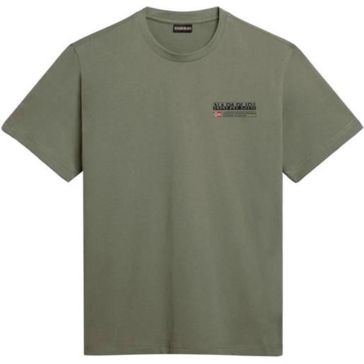 NAPAPIJRI t-shirt con mini logo frontale verde / s