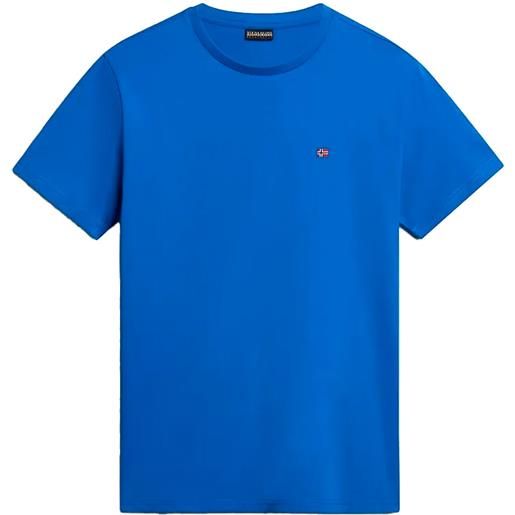 NAPAPIJRI t-shirt con mini logo frontale blu / s