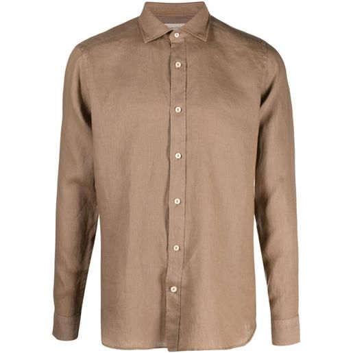 TINTORIA MATTEI 954 camicie classiche ed eleganti marrone / s