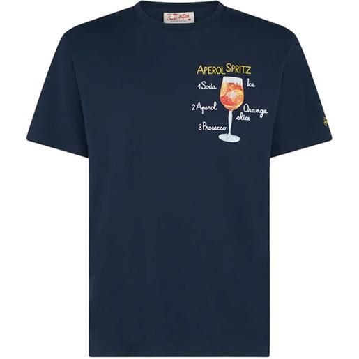 MC2 SAINT BARTH t-shirt con aperol sul davanti blu / s