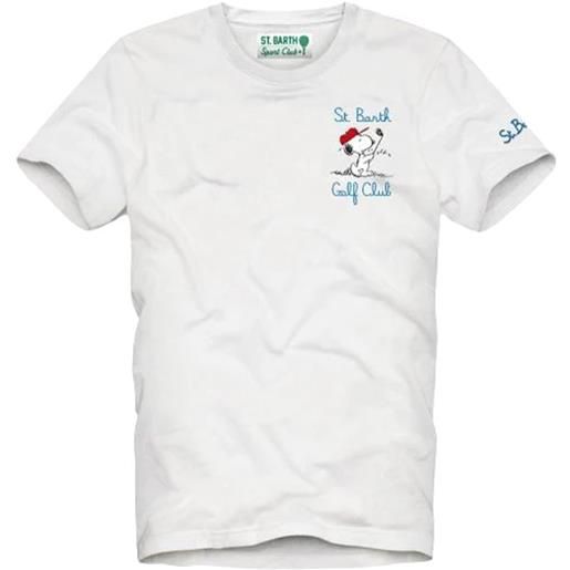 MC2 SAINT BARTH t-shirt con stampa snoopy golf club bianco / s