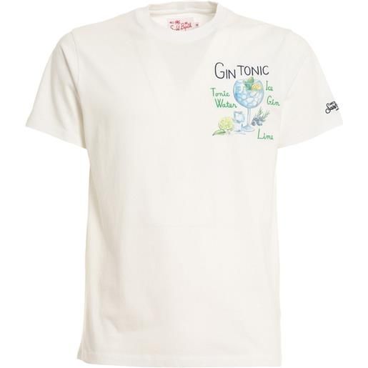 MC2 SAINT BARTH t-shirt con stampa gin glass bianco / s