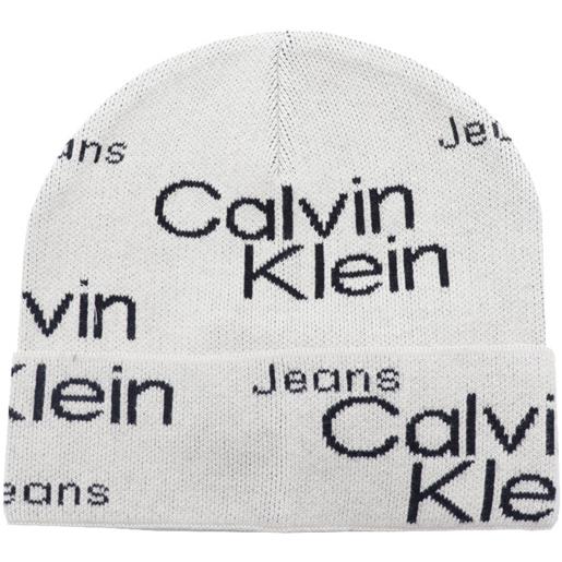 Calvin Klein cappello uomo con logo lettering beige default title