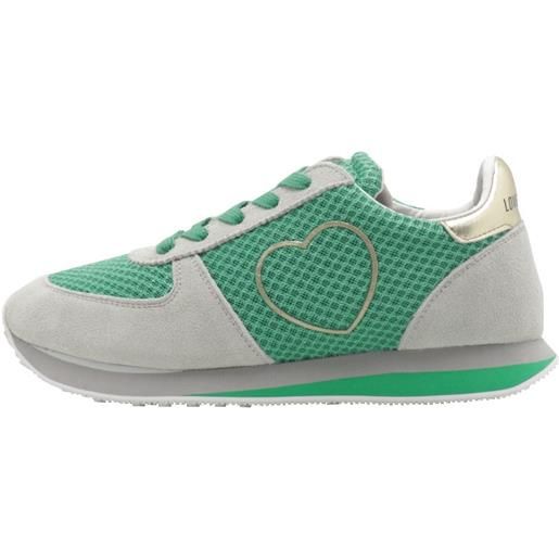 Love Moschino sneakers con cuore verde 40