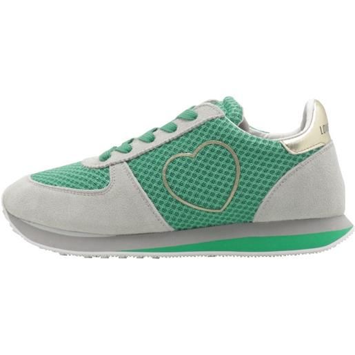 Love Moschino sneakers con cuore verde 37