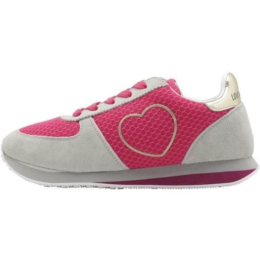 Love Moschino sneakers con cuore rosa 36