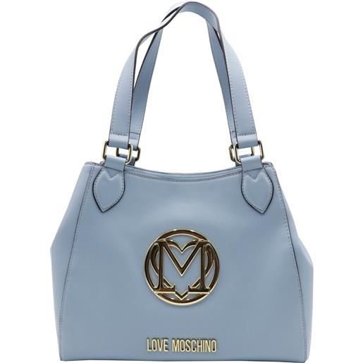 Love Moschino borsa a spalla con logo in oro azzurra default title