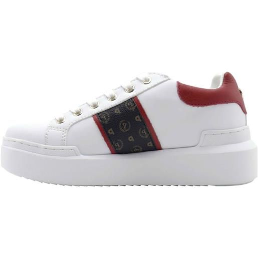 Pollini sneakers donna heritage bianco con nastro monogram 36