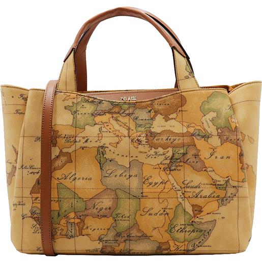 Alviero Martini Prima Classe borsa 3 tasche con tracolla naturale