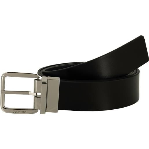 Calvin klein cintura da uomo 35mm nero nero / 100% leather (fwa) / 110