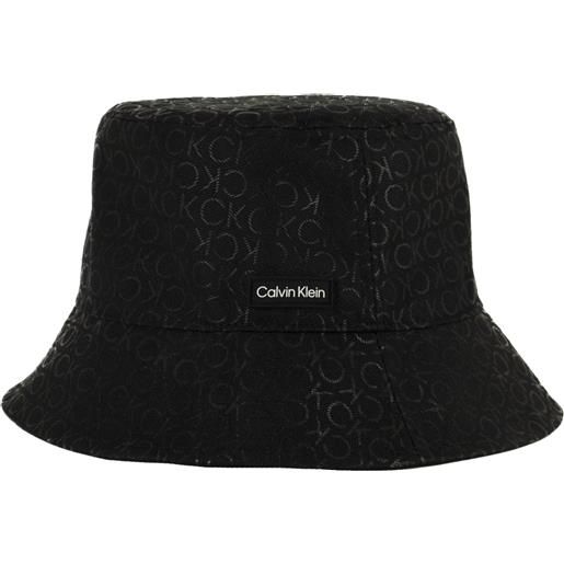 Calvin klein cappello bucket monogram nero