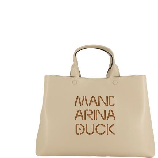 Mandarina Duck borsa tote con tracolla small lady duck" grigia e bianca default title"