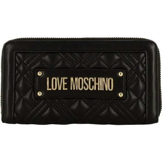 Love Moschino portafoglio da donna quilted con scritta nero