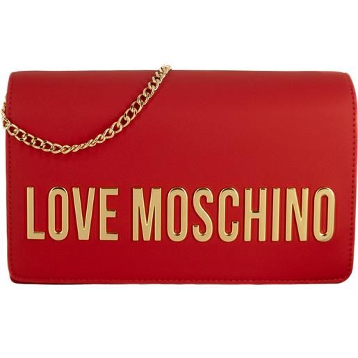 Love Moschino borsa a tracolla con scritta rossa