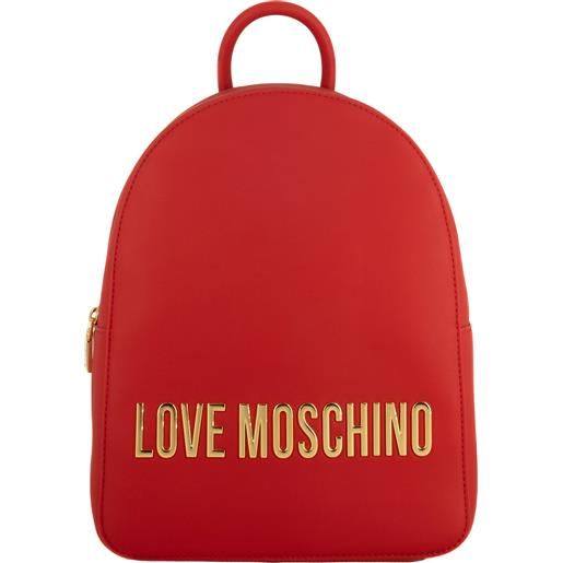 Love Moschino zaino da donna medio con scritta in oro rosso default title