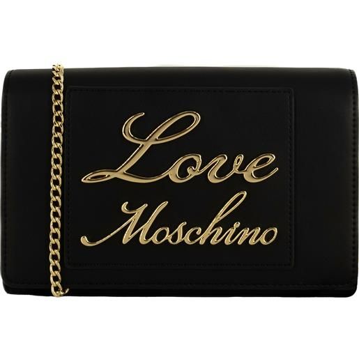 Love Moschino borsetta a tracolla con scritta in oro nera