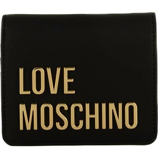Love Moschino portafoglio piccolo con scritta nero