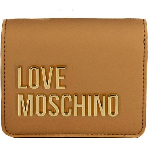 Love Moschino portafoglio piccolo con scritta cammello