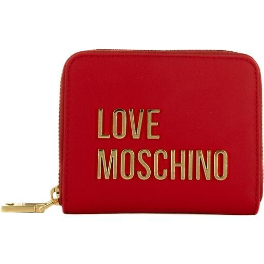Love Moschino portafoglio con logo zip around piccolo rosso