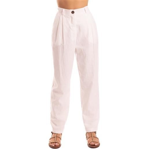 HaveOne pantalone in lino bianco HaveOne m / bianco